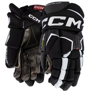 New CCM Tacks AS-V Pro Black and White Gloves 14"