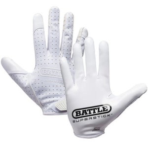 New ADULT WHITE DOOM SPEED RECEIVER FOOTBALL GLOVES 11834-BAT10GL000001