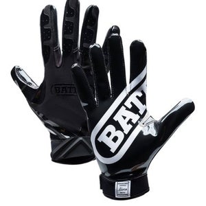 New YOUTH BLACK DOUBLE THREAT RECEIVER FOOTBALL GLOVES 11834-BAT9304Y