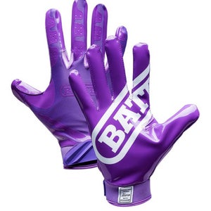New YOUTH PURPLE DOUBLE THREAT RECEIVER FOOTBALL GLOVES 11834-BAT9323Y