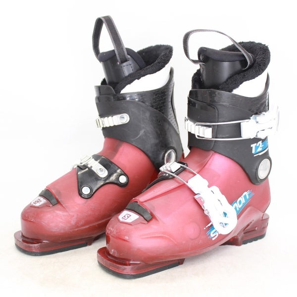 Salomon T2 Kids Ski Boots - Size 3 / Mondo 21 Used