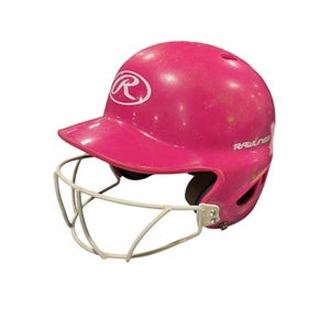 Used Rawlings PINK RAWLINGS HELMET Batting Helmet w/Mask Pink S/M 11834-S000037236