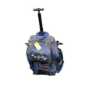 Used BoomBah BLUE POLKA ROLLER BAG BB/SB Player Wheeled Bag Royal Blue 11834-S000037224