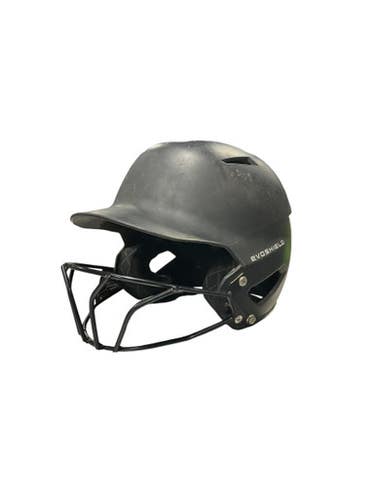 Used Evoshield EVOSHIELD BLK HELMET W/ MASK Batting Helmet w/Mask Black One Size 11834-S000037277