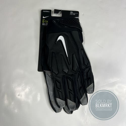 Nike Promo SM D-Tack 6.0 FG NFL Leather Football Gloves Black 3XL