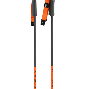 One Way FR 13 Comp Ski Poles - Grey/Flame (130cm)