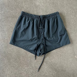 Brand New Fear Of God Essentials Mens Size Large ‘Jet Black’ Nylon Running Shorts