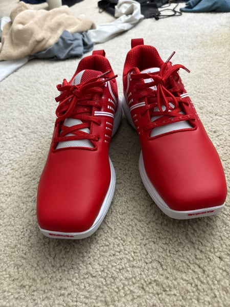 Red Men's Size M 10.0 (W 11.0) Adult  Low Top Metal (New)