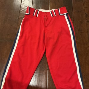 Red Women's Adult Size 28 Boombah Game Pants (Used)