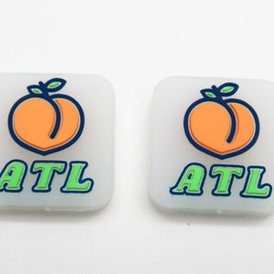 LOT OF 2X "ATLANTA / ATL PEACH" SILICONE TENNIS RACQUET VIBRATION DAMPENERS