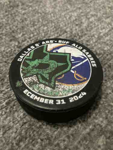 Dallas Stars vs. Buffalo Sabres NHL Match Up Hockey Puck