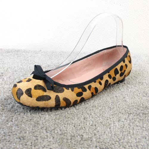 Poste Mistress Ballet Flats Womens Size 37 EU Shoes Leopard Print Animal Brown