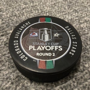 Dallas Stars vs Colorado Avalanche 2024 NHL Playoffs Match Up Hockey Puck