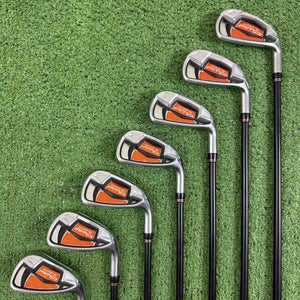 Cobra Amp Cell Orange Iron Set 5-PW GW Aldila Stiff Flex Graphite Right Handed