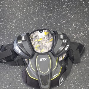 Used STX STALLION 200+ Lacrosse Shoulder Pads Black SM 11849-S000029347
