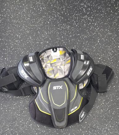Used STX STALLION 200+ Lacrosse Shoulder Pads Black SM 11849-S000029347