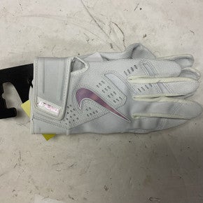 Used Nike TROUT ELITE BATTING GLOVES BB/SB Accessory White MD 11855-S000187716