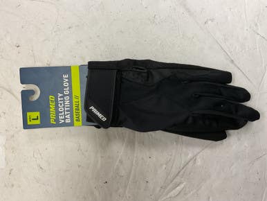 Used Primed VELOCITY BB/SB Batting Gloves Black LG 11855-S000187607