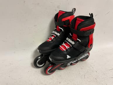 Used Rollerblade MICROBLADE ADJ 5-8 Junior Rec Fitness Skates Red Adjustable 11855-S000187516