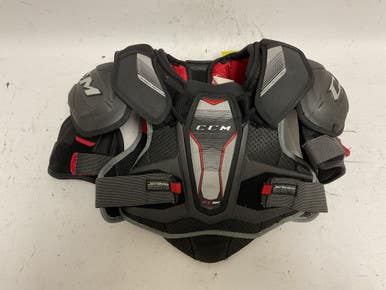 Used CCM JETSPEED FT390 Senior Shoulder Pads Black And Grey SM 11855-S000187488