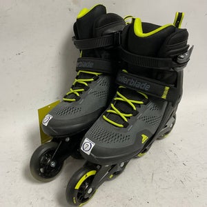 Used Rollerblade MICROBLADE 80 Senior Rec Fitness Skates Black Senior 7 11855-S000187477