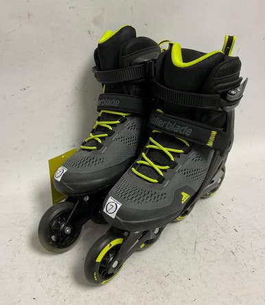 Used Rollerblade MICROBLADE 80 Senior Rec Fitness Skates Black Senior 7 11855-S000187477