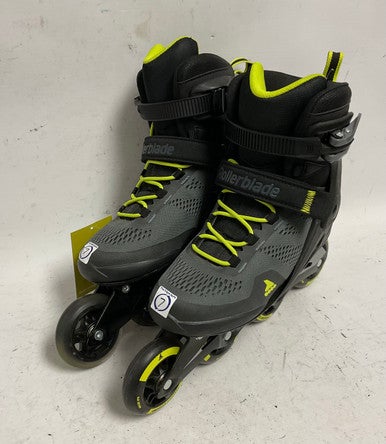 Used Rollerblade MICROBLADE 80 Senior Rec Fitness Skates Black Senior 7 11855-S000187477