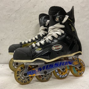Used Mission PROTO V Roller Hockey Skates Black Senior 10 11855-S000187461