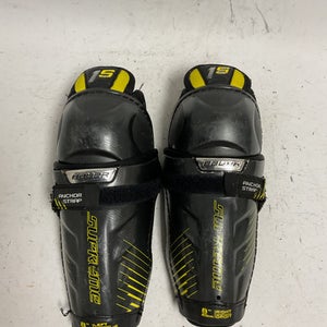 Used Bauer SUPREME 1S Junior Shin Guards Black 8" 11855-S000187446
