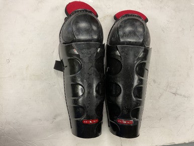 Used Easton STEALTH S3 Junior Shin Guards Black And Red 11" 11855-S000187361