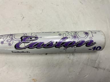Used Easton Official Softball SK26 Fastpitch Bat White And Purple 28" 11855-S000187283