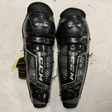 Used CCM TACKS 9550 Youth Shin Guards Black And Yellow 9" 11855-S000187232
