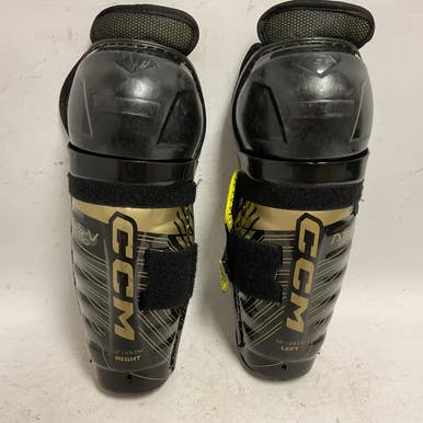 Used CCM TACKS AS-V PRO Youth Shin Guards Black 10" 11855-S000186938