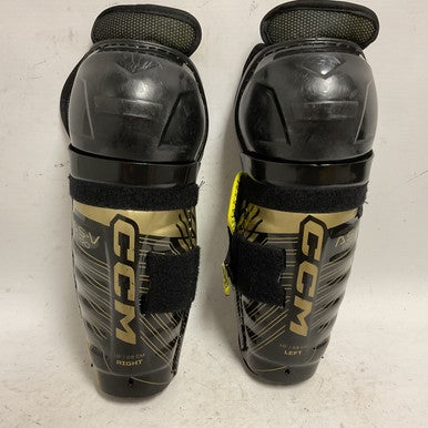 Used CCM TACKS AS-V PRO Youth Shin Guards Black 10" 11855-S000186938
