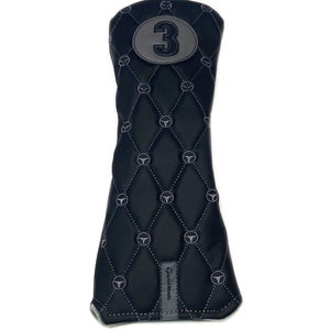 NEW TaylorMade Golf Patterned Black 3 Fairway Wood Headcover