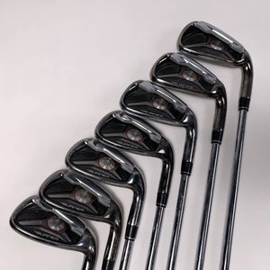 TaylorMade Burner Plus Iron Set 5-PW+AW REAX Stiff Steel Mens RH