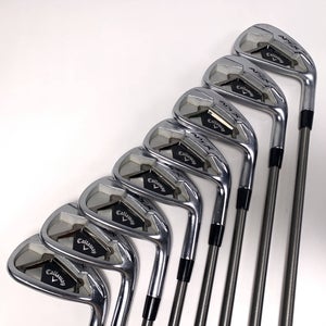 Callaway Apex 21 Iron Set 4-PW+AW AeroTech SteelFiber i95 Stiff Graphite Mens RH