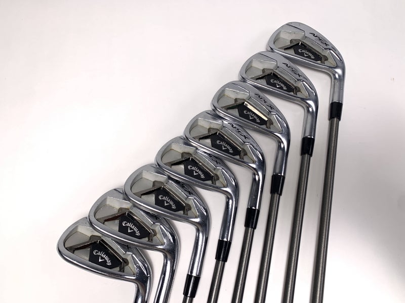 Callaway Apex 21 Iron Set 4-PW+AW AeroTech SteelFiber i95 Stiff Graphite Mens RH
