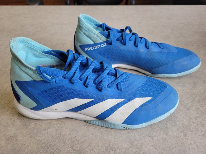 Blue Men's Size M 7.0 (W 8.0) Adidas Predator Indoor Soccer Futsal Shoe