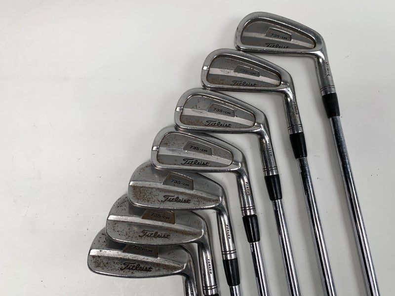 Titleist 735 CM Chrome Iron Set 4-PW True Temper DG S300 Stiff Steel Mens RH