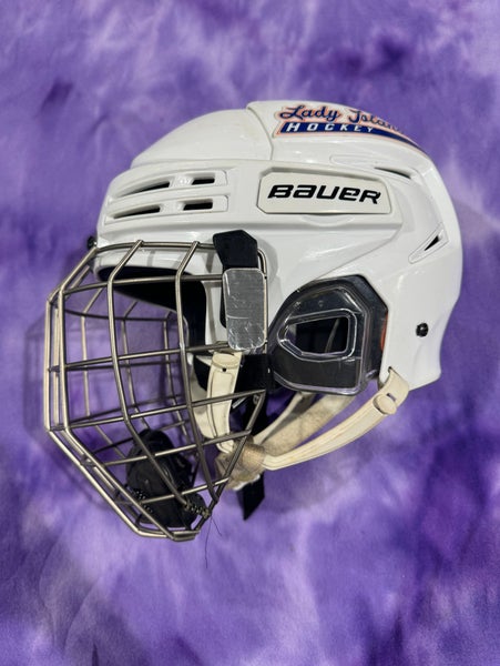 White Small Bauer Re-Akt 75 Helmet (Used)
