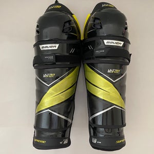 Senior Bauer Supreme Ultra Sonic Hockey Shin Pads 16” guards ultrasonic