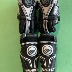 NEW Youth Maverik Charger Lacrosse Gloves & Elbow Pads Combo
