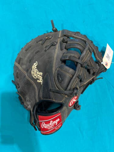 Black Rawlings Renegade RH First Base Baseball Glove 12.5" (Used)
