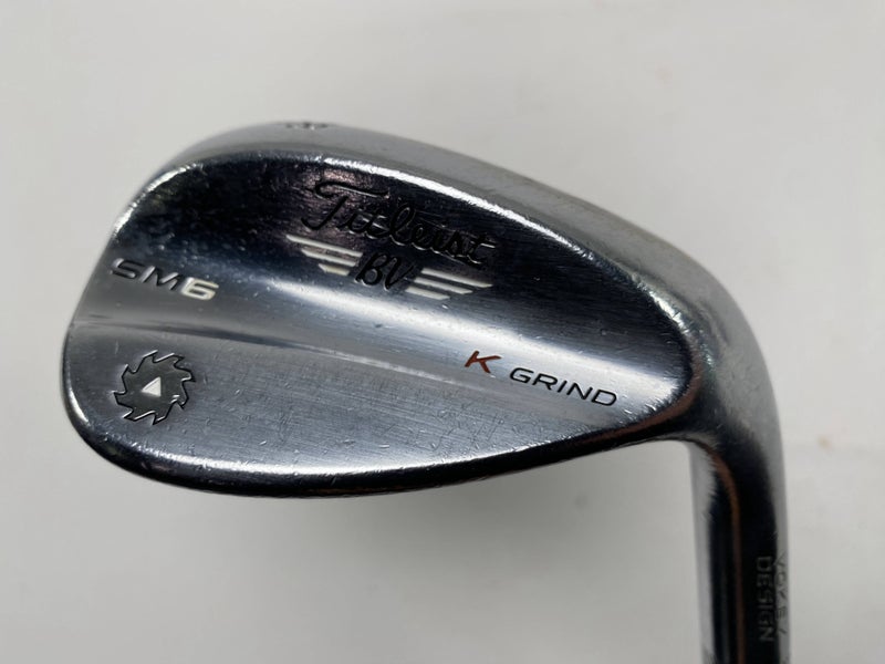 Titleist Vokey SM6 Tour Chrome Wedge 58* 12 Bounce K-Grind Wedge Steel Mens RH