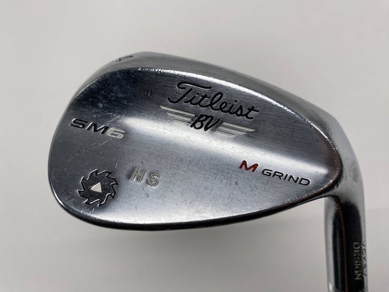 Titleist Vokey SM6 Tour Chrome Wedge 54* 8 Bounce M-Grind Wedge Steel Mens RH
