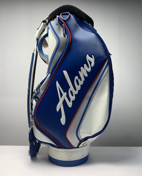 Adams Staff Bag Blue White Red 6-Way Divide Single Strap Golf Bag