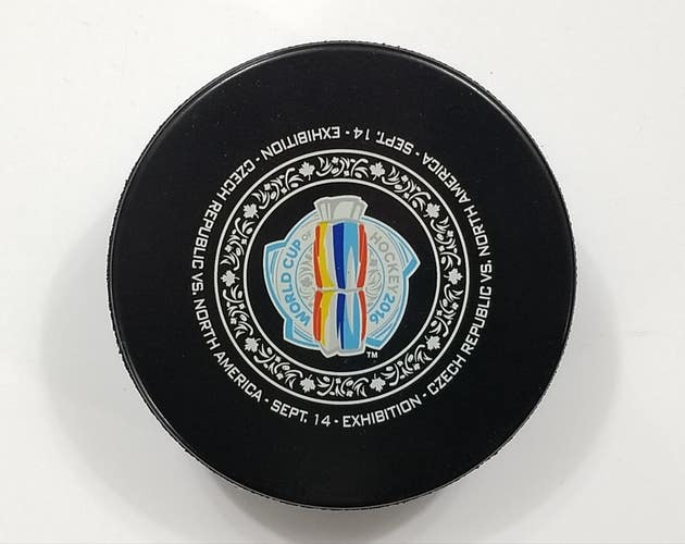2016 Sept. 14 World Cup of Hockey Exhibition Hockey Official Game Puck