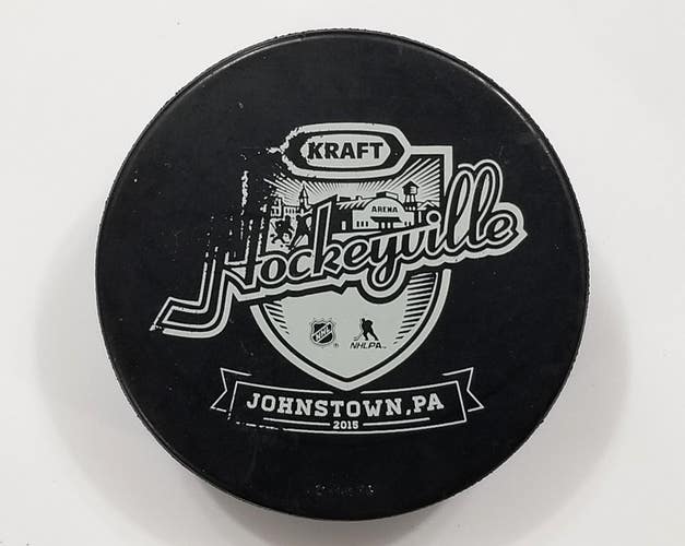 2015 Johnstown Kraft Hockeyville Lightning vs Penguins Practice USED Hockey Puck