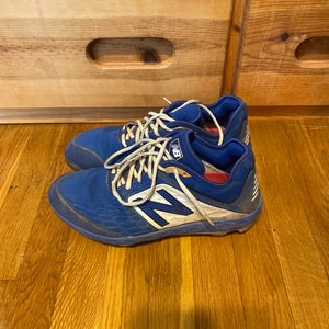 Size 10 NEW BALANCE - MEN'S ROYAL/WHITE 3000V4 FRESH FOAM MOLDED CLEAT